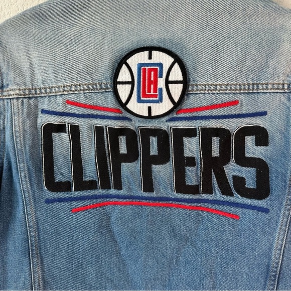 ZADIG & VOLTAIRE x NBA LA CLIPPERS Denim Button Down Denim Jacket SZ M - Picture 8 of 9